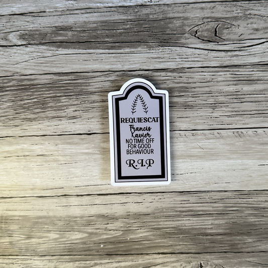 Haunted Mansion, Requiescat Francis Xavier sticker