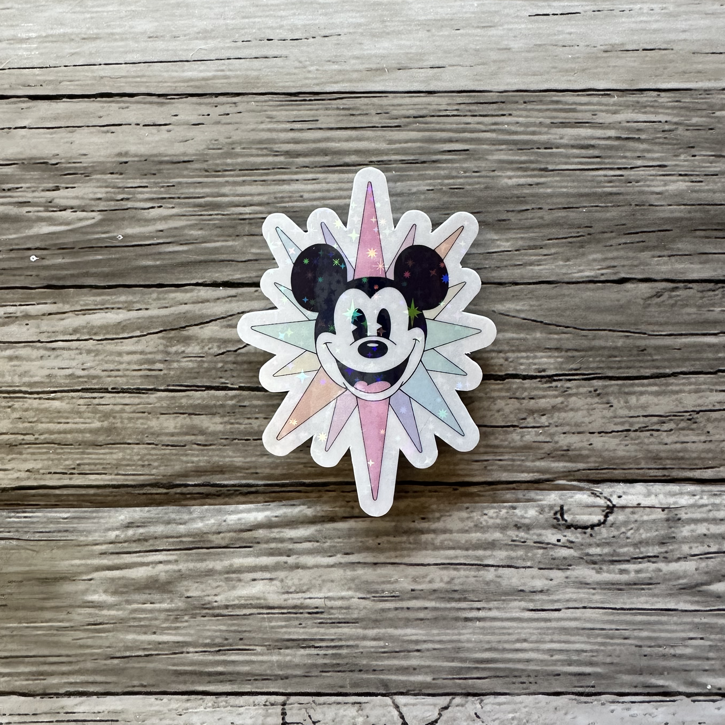 Mickey wheel sticker, Pastel pink, orange, green, blue, purple