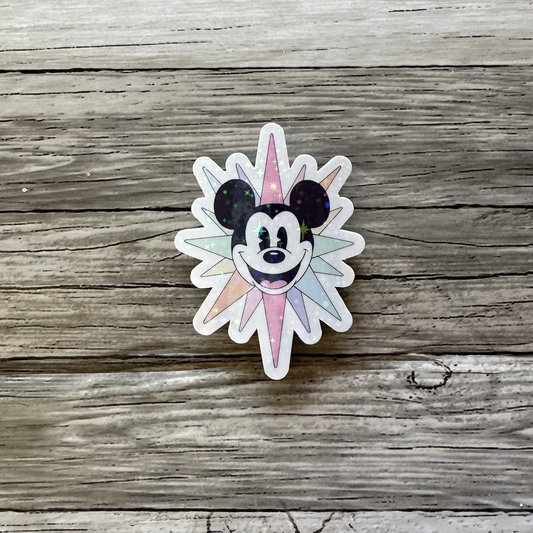 Mickey wheel sticker, Pastel pink, orange, green, blue, purple
