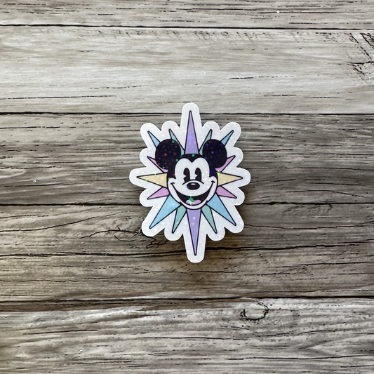 Mickey wheel sticker, Pastel pink, yellow, green, blue, purple