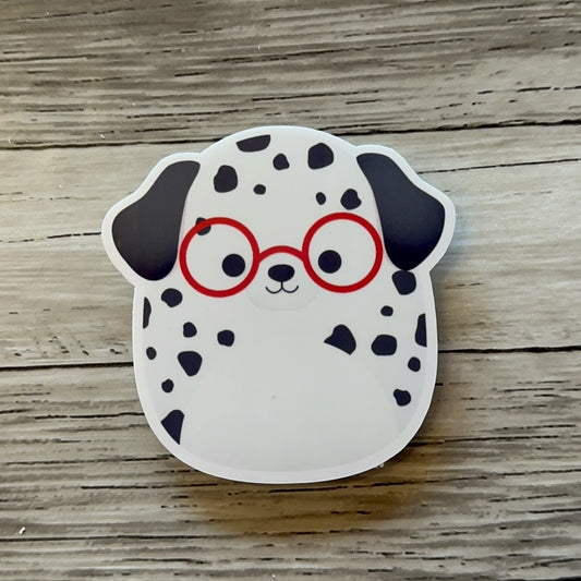 Dalmatian Dog with glasses sticker | Stuffed animal