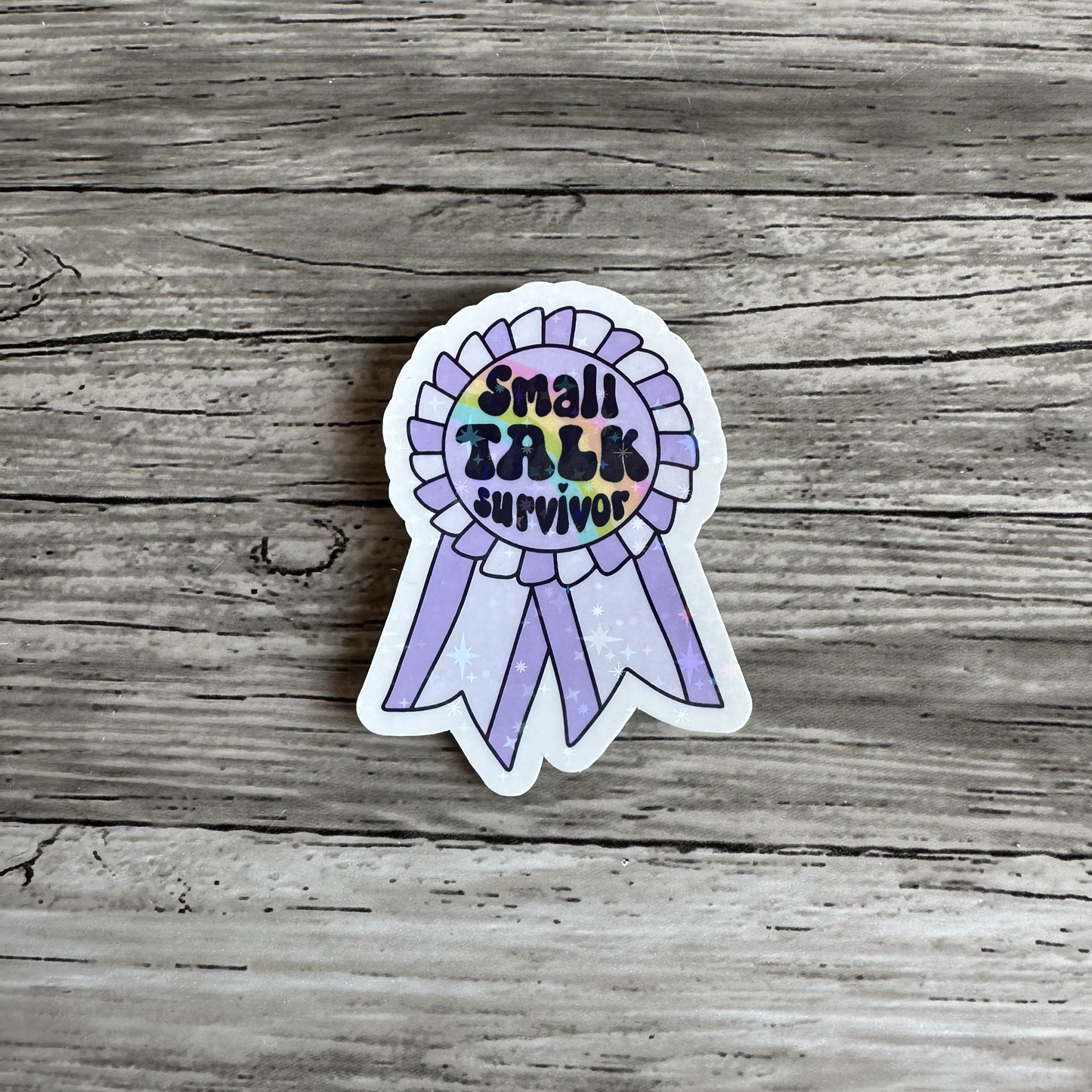 Small talk survivor sticker