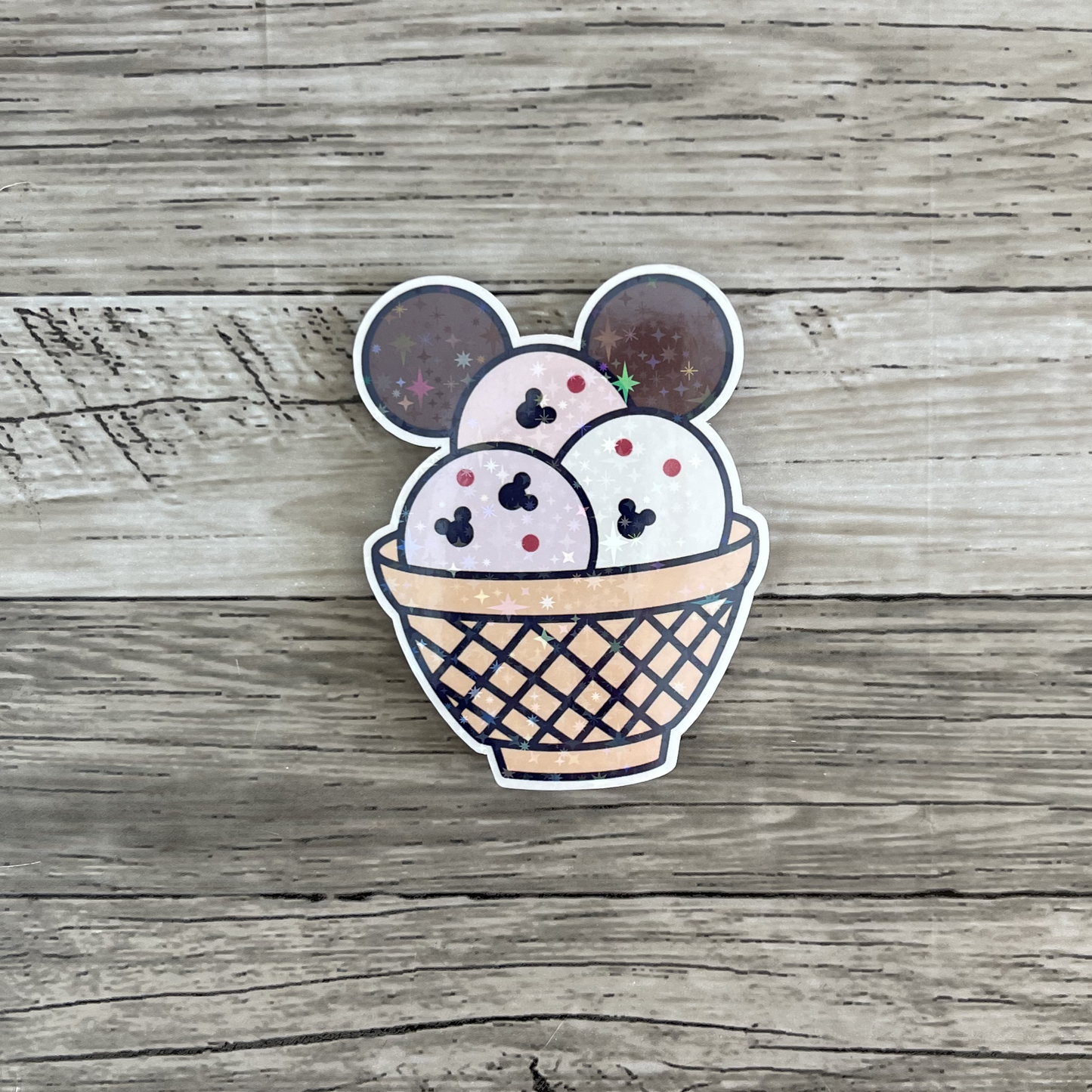 Mickey ice cream sticker