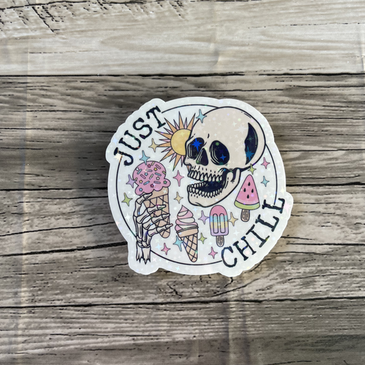 Just chill sticker | Skeletons