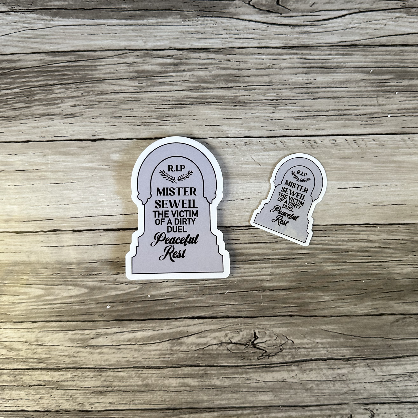 Haunted Mansion, RIP Mister Seweil sticker