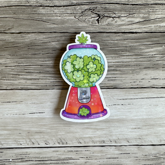 Weed nugget gumball machine sticker