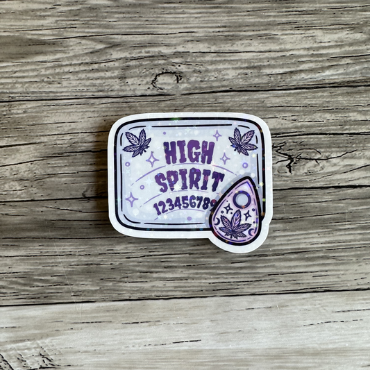 High spirits purple sticker