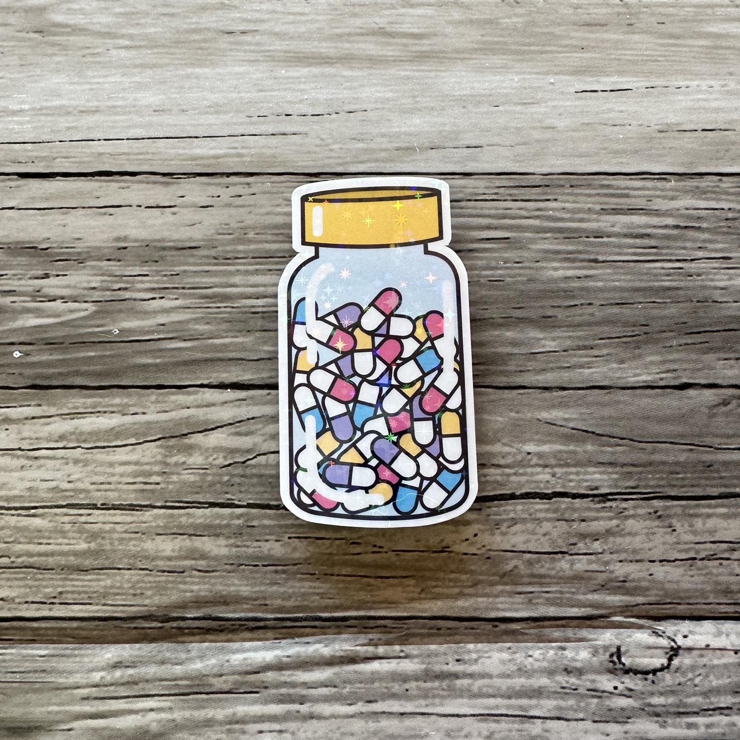 Yellow pills sticker | Feel good