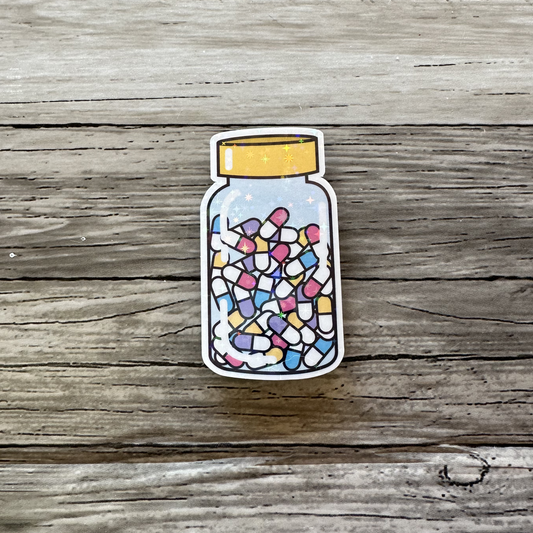 Yellow pills sticker | Feel good