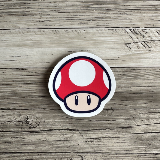 Red mushroom sticker | Mario