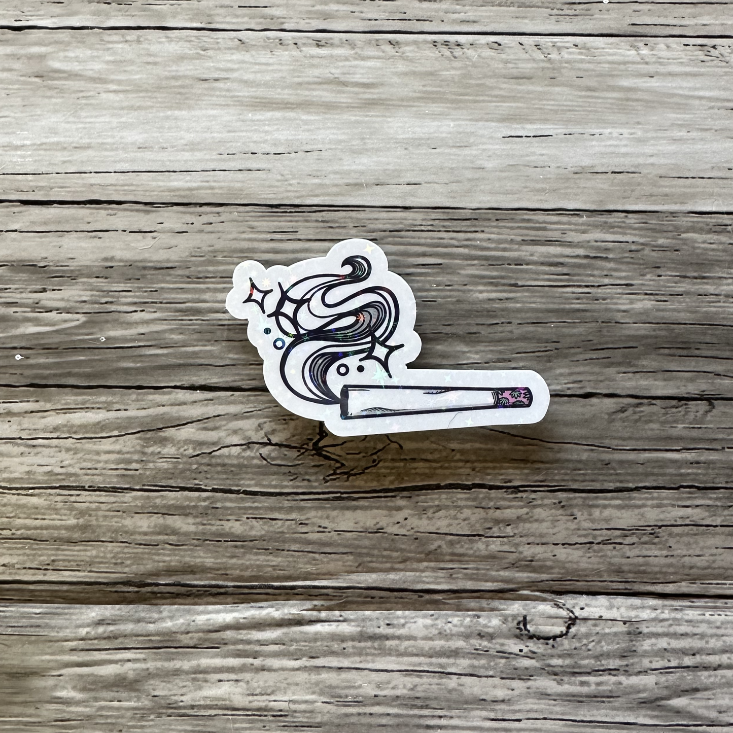 Joint with smoke sticker