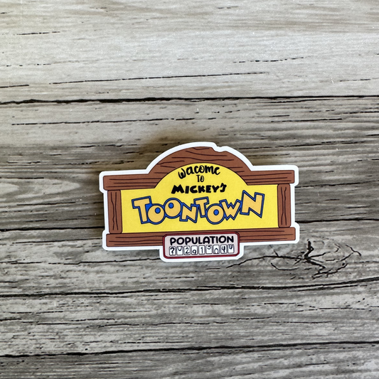Toontown sign sticker
