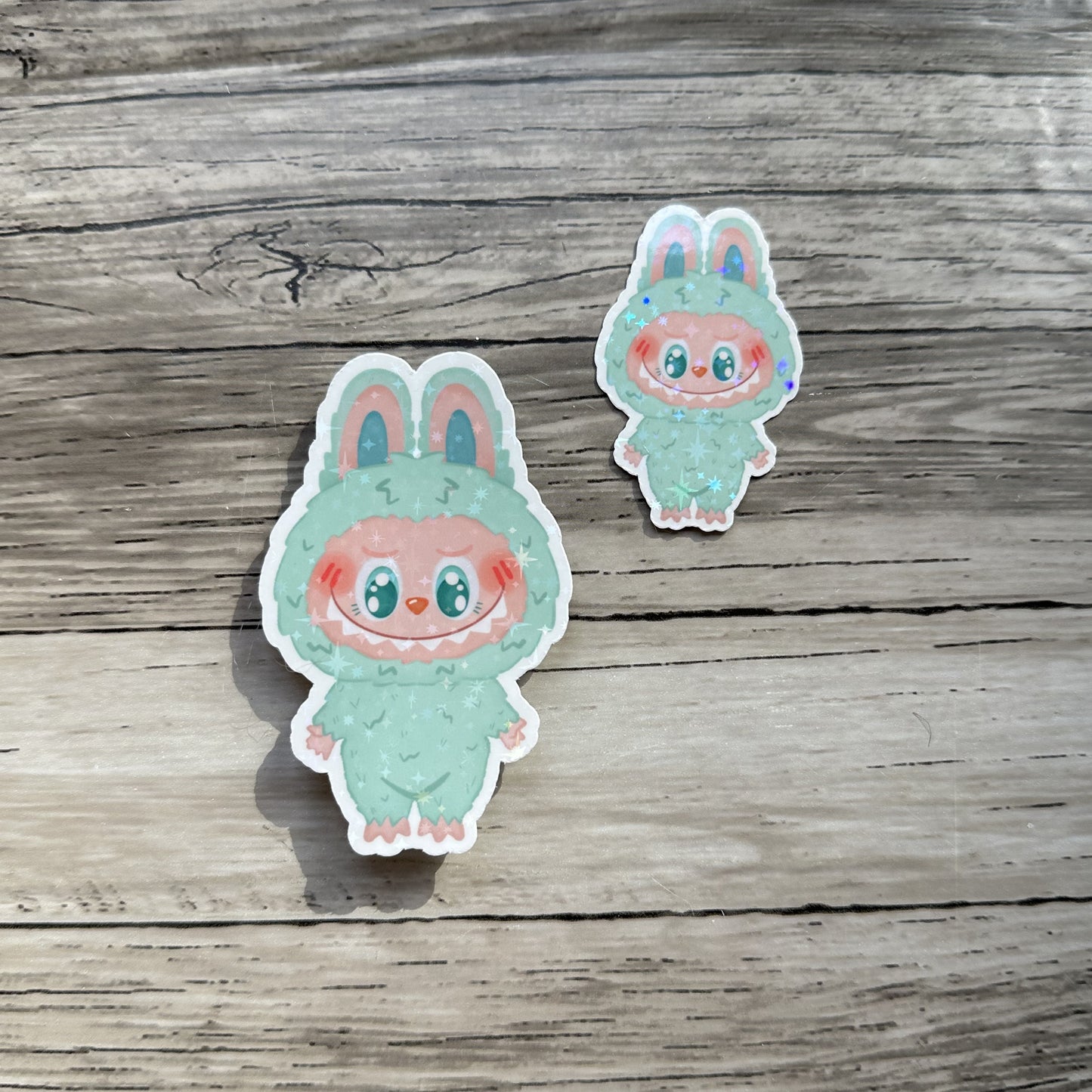 Teal Labubu sticker