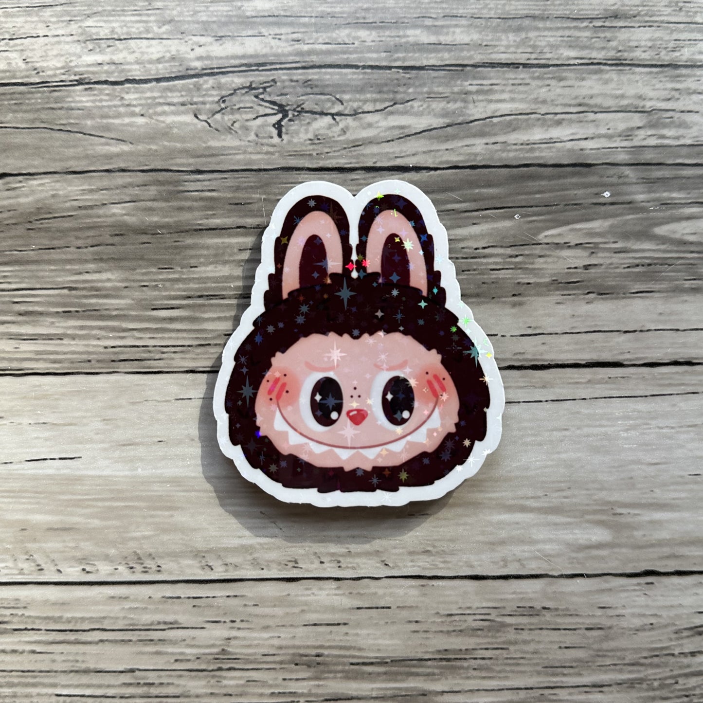Brown Labubu head sticker