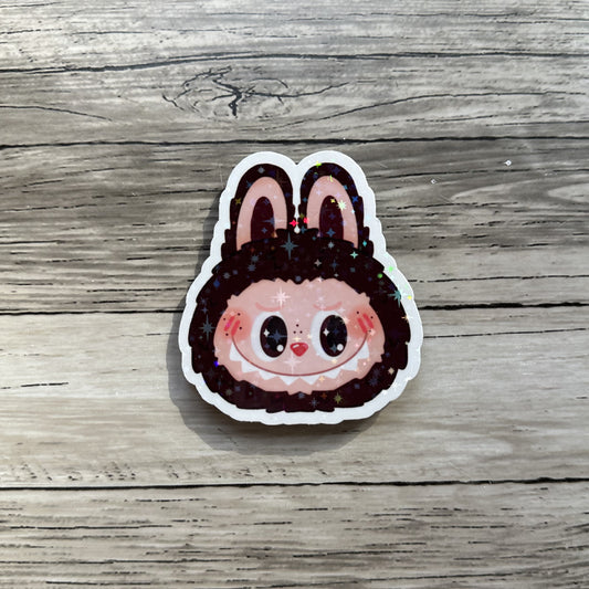 Brown Labubu head sticker