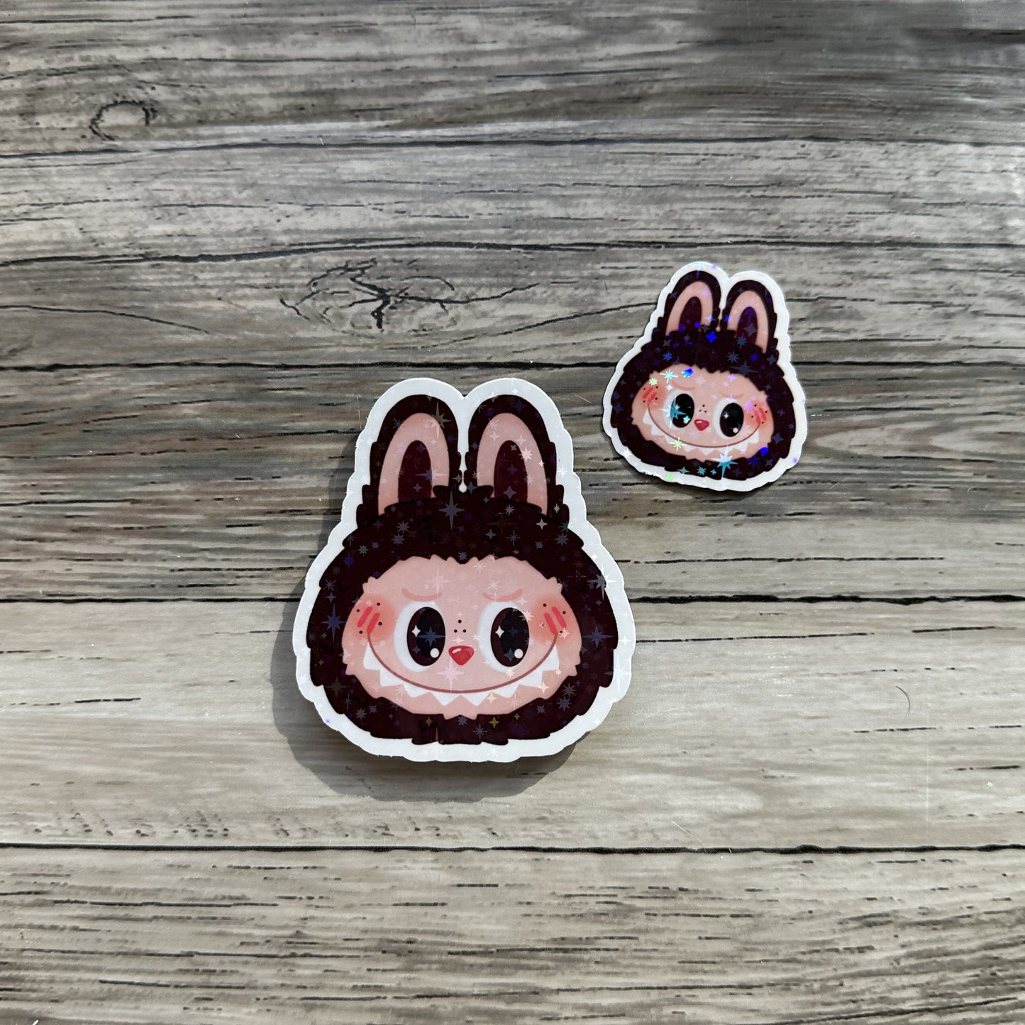 Brown Labubu head sticker