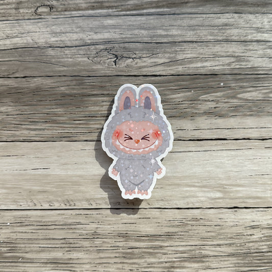 Grey Labubu sticker