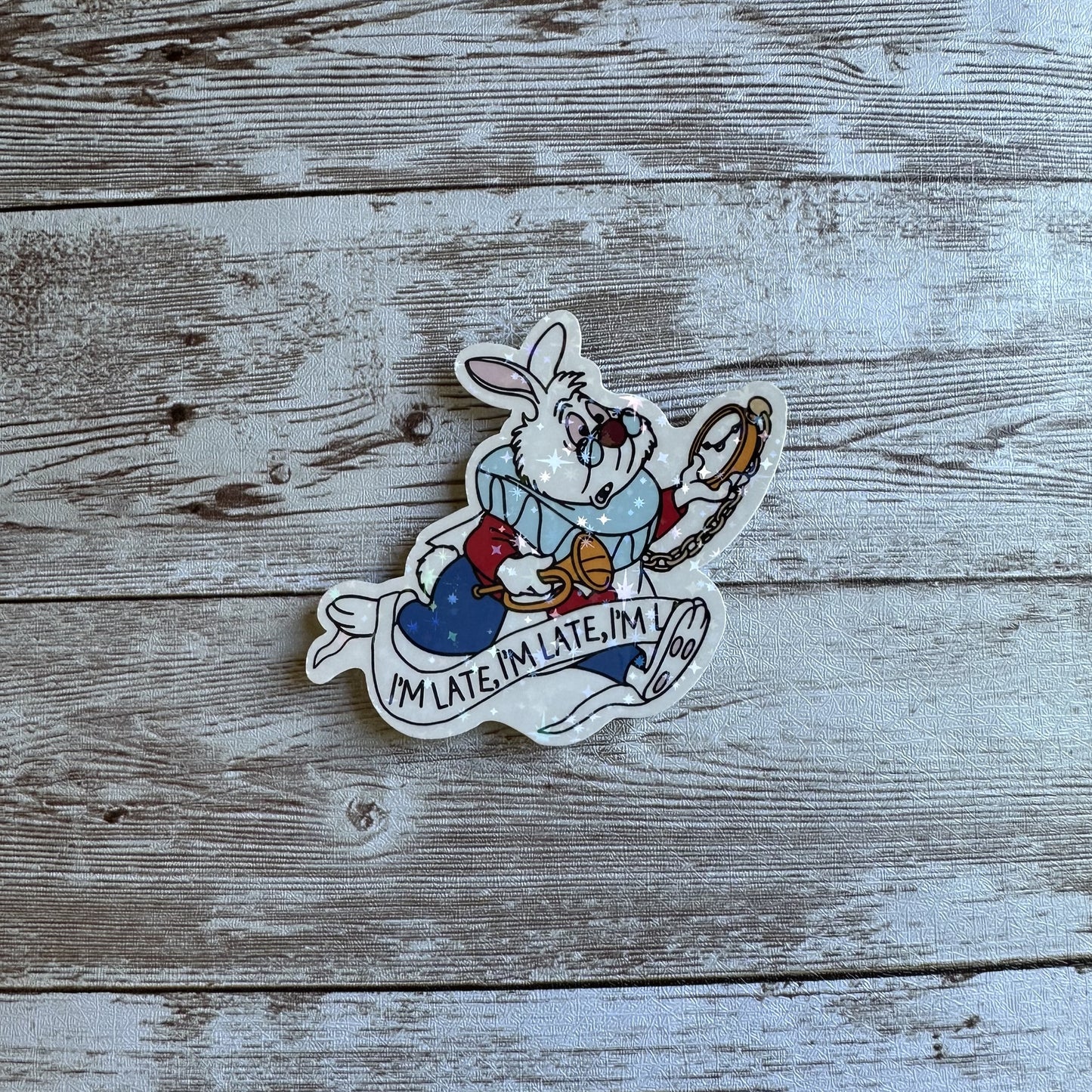 White rabbit sticker | Alice in wonderland