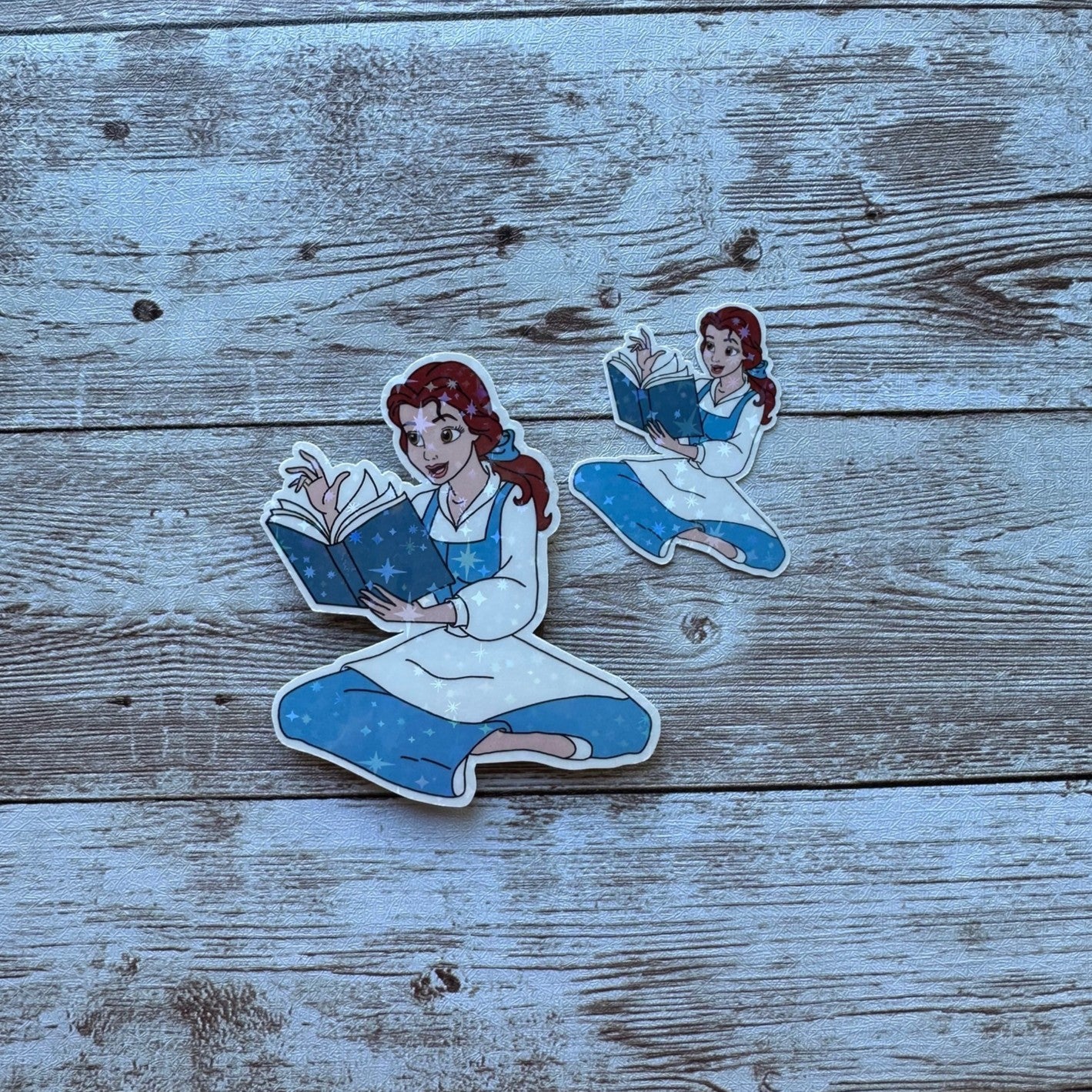Belle reading sticker | Beauty