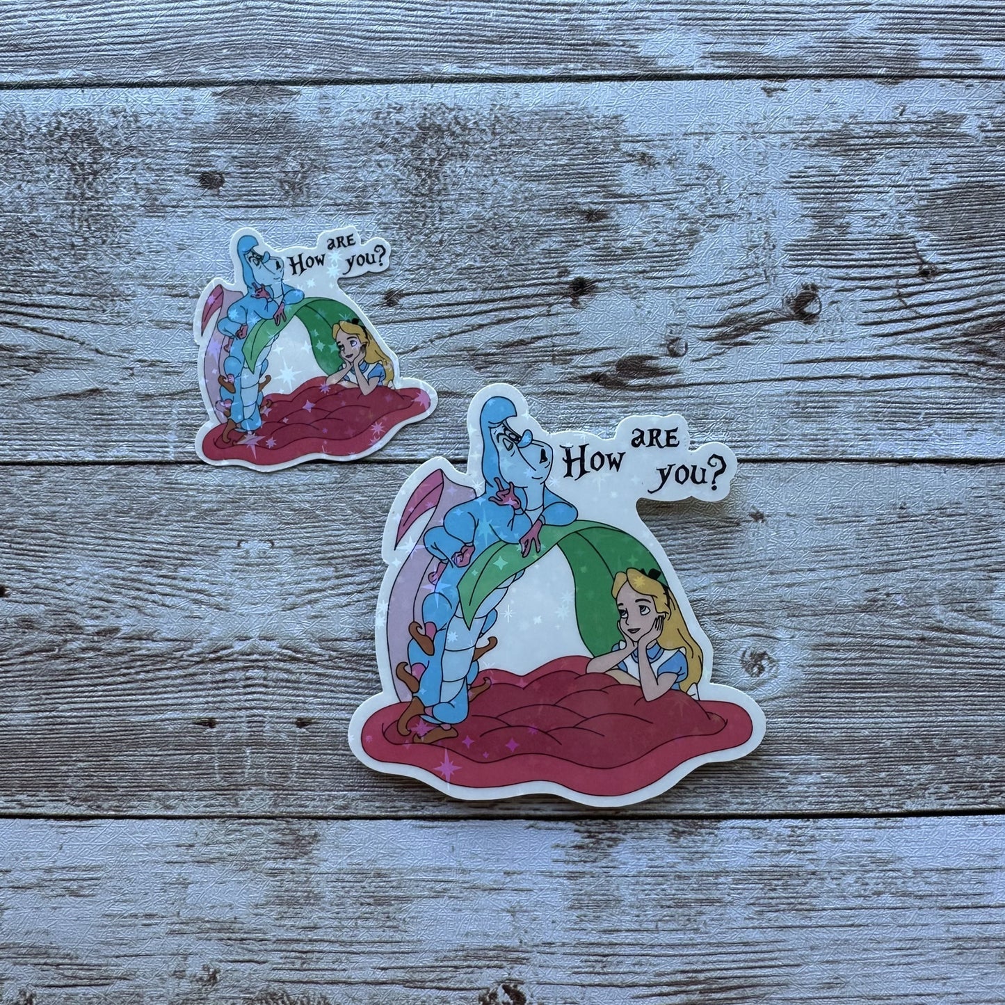 Caterpillar how are you? sticker | Alice in wonderland