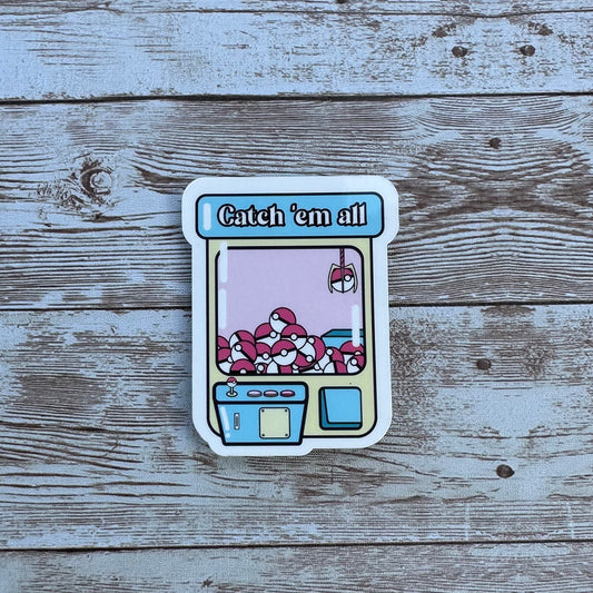 Pokémon claw machine sticker