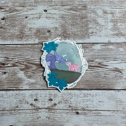 The land before time sticker, Sarah and Dad