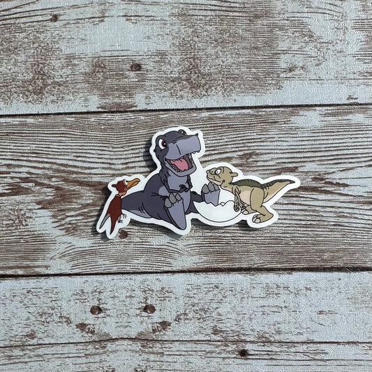 T-rex, Petrie and Ducky sticker, The land before time