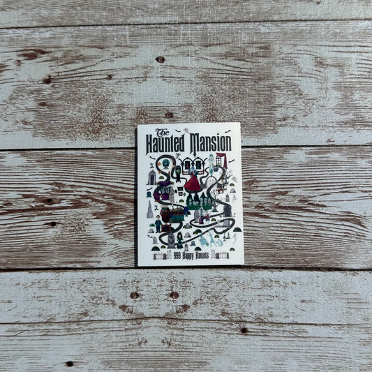 Haunted Mansion map sticker | 999 Happy haunts | Grim grinning ghosts